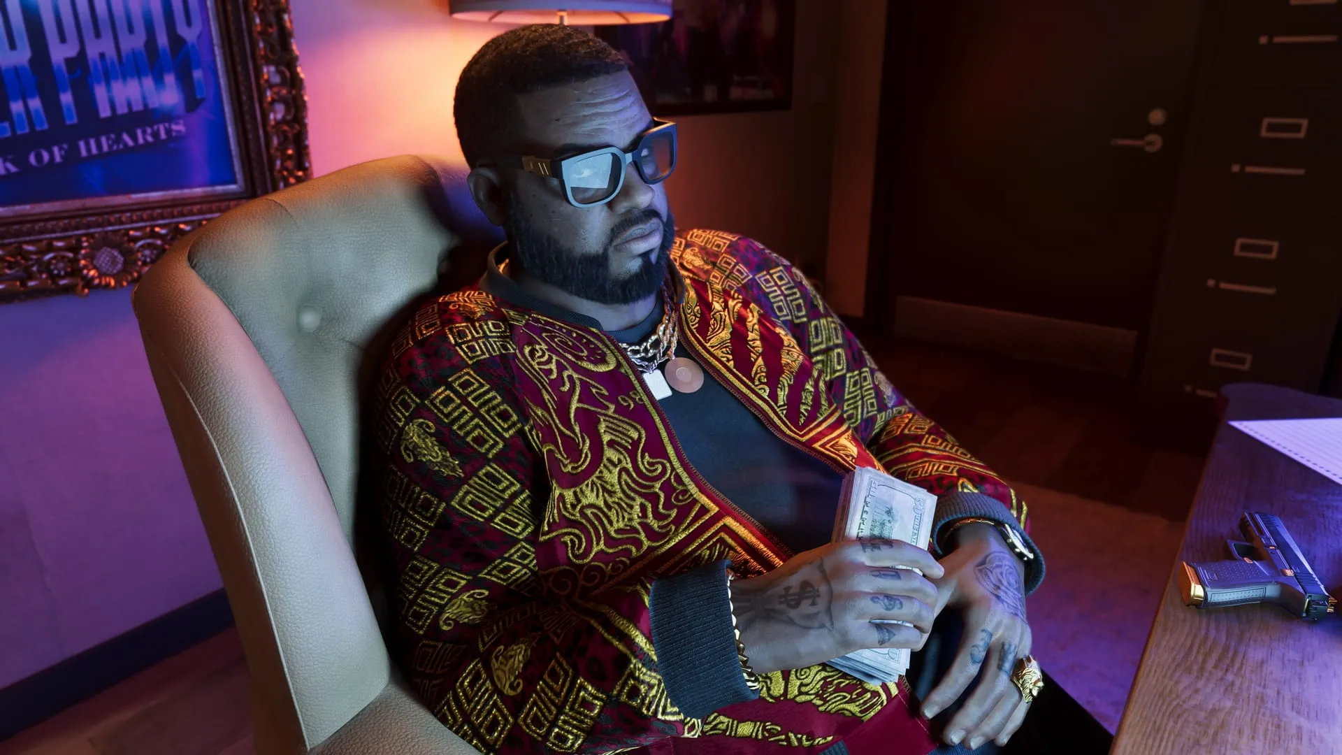Boobie Ike en una captura oficial de Rockstar Games
